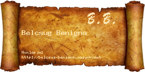 Belcsug Benigna névjegykártya